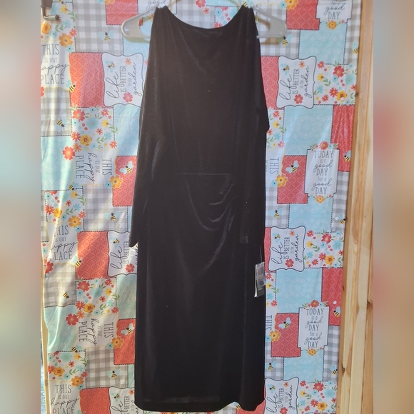 NWT RALPH LAUREN GLITTER LONG SLEEVE JEWEL NECK KNEE LENGTH COCKTAIL SHE… - Picture 1 of 16